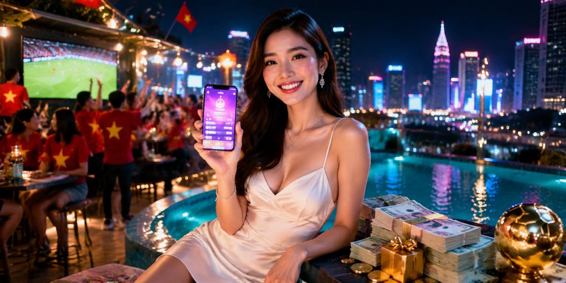 Người dùng trải nghiệm casino tại TP. Hồ Chí Minh với ánh đèn neon rực rỡ