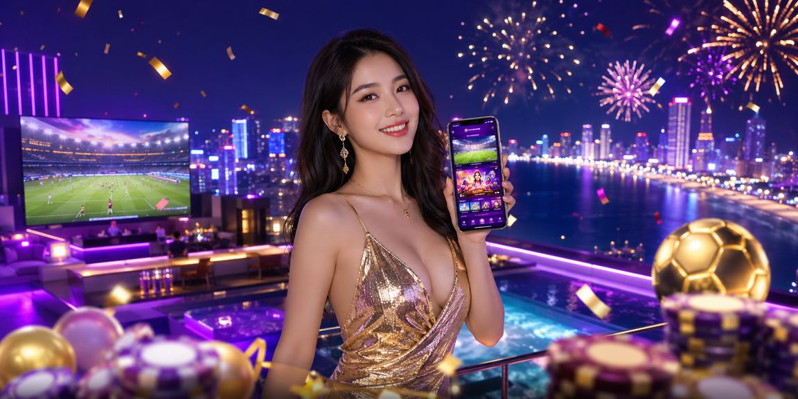 Người dùng chơi mobile casino với ánh đèn neon tại Nha Trang